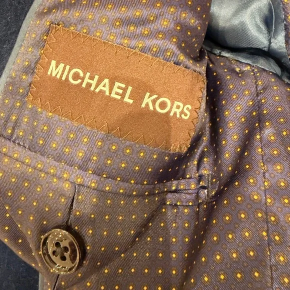 Boys Michael Kors Blue Velvet Blazer